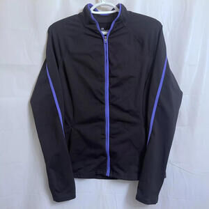GAP Body Fit Full Zip Track Jacket Women's Medium M Black / Purple